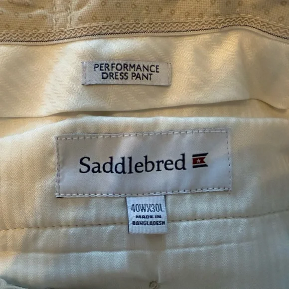 Saddlebred Cream Performance Dress Pants - Picture 2 of 2